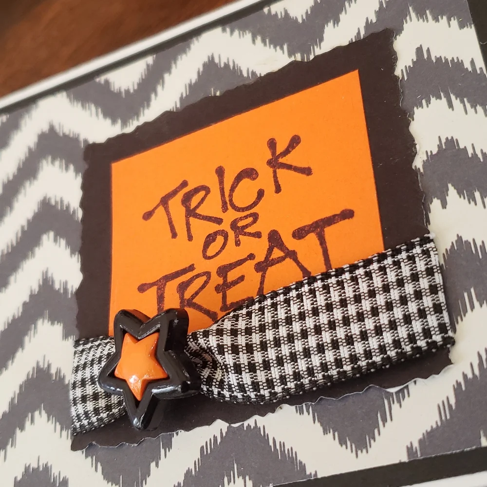 Halloween Note Cards Set of Four • Trick or Treat • Handmade